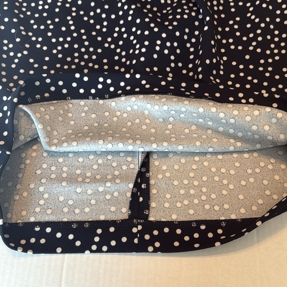 Banana Republic Factory Print Pleated Waist Sheath Dress Polka Dot Size 0 - Picture 10 of 13